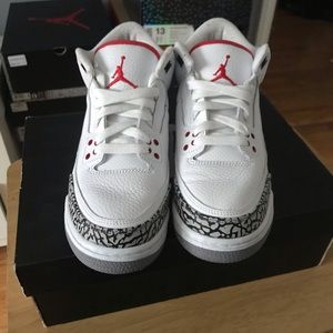 Air Jordan 3 Retro (GS) Fire Red/CMNT-Grey-Black